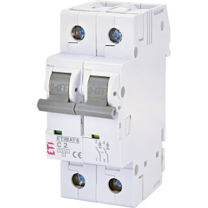 Автоматичний вимикач ETIMAT 6 2p C 2A (6kA)