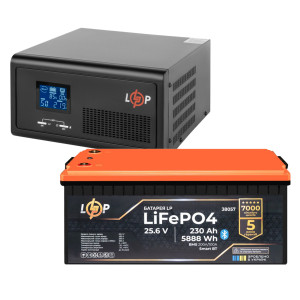 Комплект резервного живлення LogicPower 2300W + літієва (LiFePO4) батарея 5888Wh