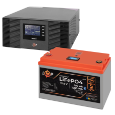 КРЖ LogicPower B1500 + літієва (LiFePO4) батарея 1280 Ватт (3406+37476 100 Ah)