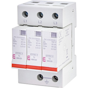 Обмежувач перенапруги ETITEC V T2 690/20 3+0 RC