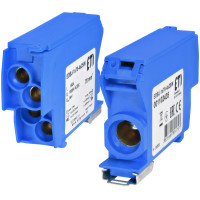 Блок розподільчий EDBJ-1x70-4x25/N (192A, 1000V AC/1500V DC, IN: 1x70, OUT: 4x25, синій)