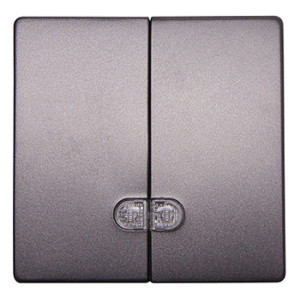 Клавіша e.lux.11881L.pn.l.anthracite подвійна "антрацит" з підсвіткою