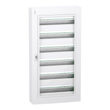 Розподільчий щит навісний, 6 рядів, 24 модулі, прозорі двері, PrismaSeT XS, Schneider Electric LVSXR624