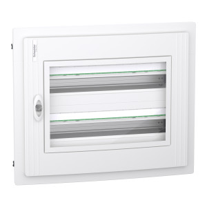 Розподільчий щит врізний, 2 ряди, 24 модулі, прозорі двері, PrismaSeT XS, Schneider Electric LVSXP224