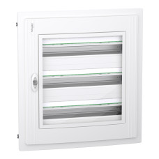 Розподільчий щит врізний, 3 ряди, 24 модулі, прозорі двері, PrismaSeT XS, Schneider Electric LVSXP324