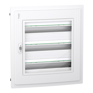 Розподільчий щит врізний, 3 ряди, 24 модулі, прозорі двері, PrismaSeT XS, Schneider Electric LVSXP324