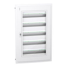 Розподільчий щит врізний, 5 рядів, 24 модулі, прозорі двері, PrismaSeT XS, Schneider Electric LVSXP524