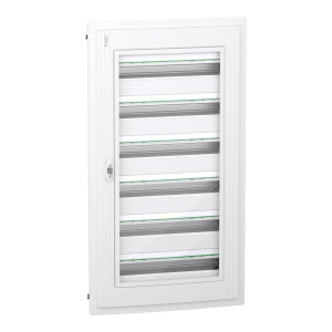 Розподільчий щит врізний, 6 рядів, 24 модулі, прозорі двері, PrismaSeT XS, Schneider Electric LVSXP624