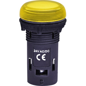 Лампа сигнальна LED матова ECLI-22-024C-Y 24V AC/DC (жовта)*