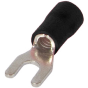 Ізольований наконечник вилковий e.terminal.stand.sv.5,5.6.black 4-6 кв.мм, чорний, 100шт