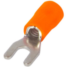 Ізольований наконечник вилковий e.terminal.stand.sv.5,5.6.orange 4-6 кв.мм, помаранчевий, 100шт