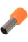 Ізольований наконечник втулковий e.terminal.stand.e0508.orange 0.5 кв.мм, помаранчевий, 100шт