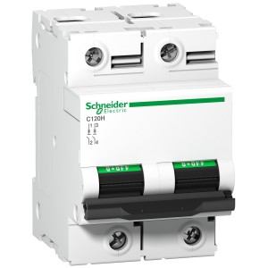 Автоматичний вимикач Acti9 C120Н 2P, 100А, крива D Schneider Electric A9N18502