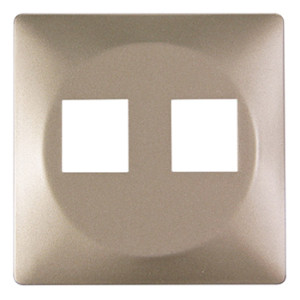 Панель e.lux.16121L.pn.nickel до розетки подвійної під Jack RJ12 чи RJ45, "нікель"