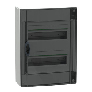 Розподільчий щит навісний, 2 ряди, 13 модулів, димчасті двері, PrismaSeT XS,Schneider Electric LVSXR213