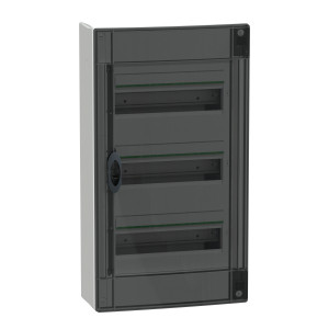 Розподільчий щит навісний, 3 ряди, 13 модулів, димчасті двері, PrismaSeT XS, Schneider Electric LVSXR313