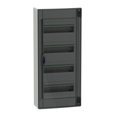 Розподільчий щит навісний, 4 ряди, 13 модулів, димчасті двері, PrismaSeT XS, Schneider Electric LVSXR413