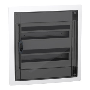 Розподільчий щит врізний, 2 ряди, 18 модулів, димчасті двері, PrismaSeT XS, Schneider Electric LVSXP218