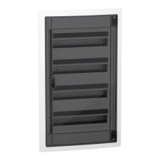 Розподільчий щит врізний, 4 ряди, 18 модулів, димчасті двері, PrismaSeT XS, Schneider Electric LVSXP418