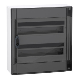 Розподільчий щит навісний, 2 ряди, 18 модулів, димчасті двері, PrismaSeT XS, Schneider Electric LVSXR218