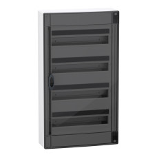 Розподільчий щит навісний, 4 ряди, 18 модулів, димчасті двері, PrismaSeT XS, Schneider Electric LVSXR418