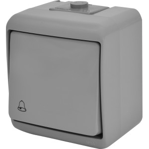 Кнопка "дзвоник" VHE-4-SR (сіра, IP54)