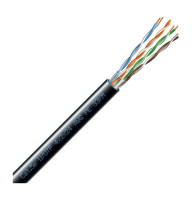 Кабель UTP  4х2х24 AWG PE Сategory 5e (k) (ЗЗКМ) наружн. чорний, 0102