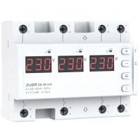 Реле напруги "Zubr" D 6-50А red, (6 модулей)