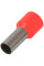 Ізольований наконечник втулковий e.terminal.stand.e6012.red 6,0 кв.мм, червоний, 100шт