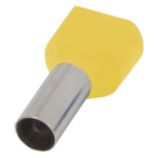 Ізольований наконечник e.terminal.stand.te.2.1.5.yellow (TE1508 yellow) 2x1,5 кв.мм, жовтий, 100шт