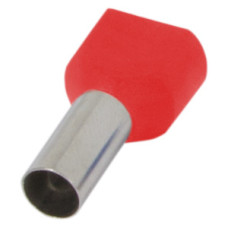 Ізольований наконечник e.terminal.stand.te.2.2.5.red (TE2510 red) 2x2,5 кв.мм, червоний, 100шт