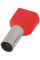Ізольований наконечник e.terminal.stand.te.2.2.5.red (TE2510 red) 2x2,5 кв.мм, червоний, 100шт