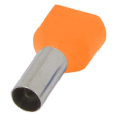 Ізольований наконечник e.terminal.stand.te.2.4.orange (TE4012 orange) 2x4 кв.мм, помаранчевий, 100шт