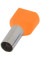 Ізольований наконечник e.terminal.stand.te.2.4.orange (TE4012 orange) 2x4 кв.мм, помаранчевий, 100шт