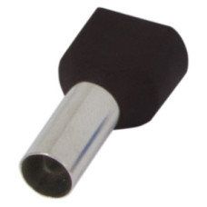 Ізольований наконечник e.terminal.stand.te.2.6.black (TE6014 black) 2x6 кв.мм, чорний, 100шт