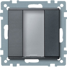 1-кнопковий вимикач PLUS, антрацит, System M, Merten, Schneider Electric MTN627514
