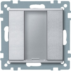 1-кнопковий вимикач PLUS, алюміній, System M, Merten, Schneider Electric MTN627560