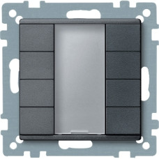 4-х кнопковий вимикач PLUS, антрацит, System M, Merten, Schneider Electric MTN627814