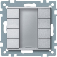4-кнопковий вимикач plus PLUS, алюміній, System M, Merten, Schneider Electric MTN627814
