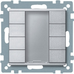 4-кнопковий вимикач plus PLUS, алюміній, System M, Merten, Schneider Electric MTN627814