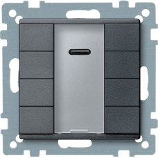4-х кнопковий вимикач PLUS з  ІЧ прийомником, антрацит, System M, Merten, Schneider Electric MTN627914