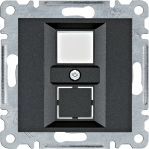 Панель подвійна для RJ12/RJ45 Lumina, чорна