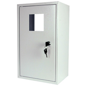 Корпус e.mbox.stand.n.f1.0.z металевий, під 1-ф. лічильник, порожня, навісний, з замком