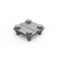 З'єднувач дріт-дріт d10мм з 4-а болтами, сталь гарячого цинкування, NG3109, ДКС