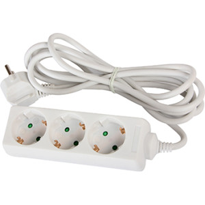 Подовжувач e.es.3.3.z.b 3 гнізда, 3м, з з/к, baby protect