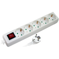 Подовжувач e.es.5.3.z.s.b 5 гнізд, 3м, з з/к, з вимикачем, baby protect