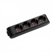 Колодка VIKO Multi-Let 4-на з заземленням чорна ( 90134400 )