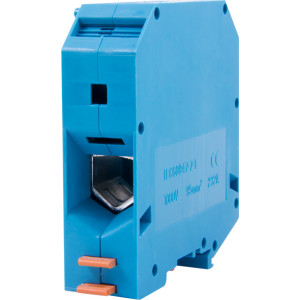 Клемна колодка набірна на DIN-рейку e.tc.din.pro.95.blue, синя, з кришкою
