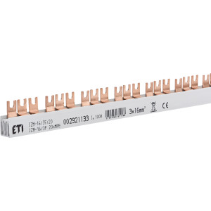 Шина живлення IZM 16/3F/20хMPE (16мм2, 3P, 1м, Fork, 60mod., 20xMS/MPE)