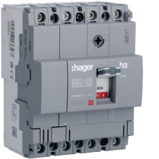 Автоматичний вимикач x160, In=80А, 4п, 18kA, Тфікс./Мфікс.